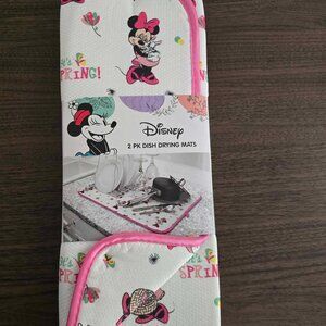 NEW Disney Minnie Mouse Spring 2 PC Dish Drying Mats